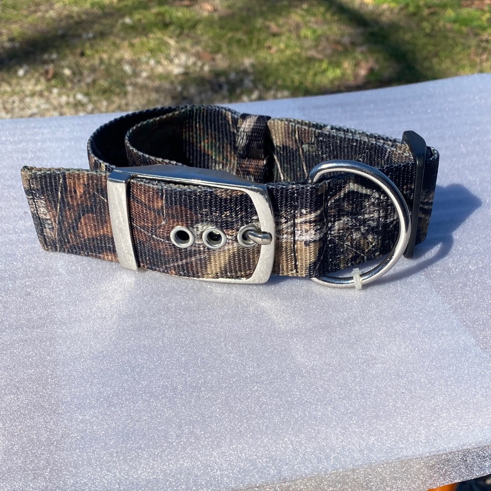 Camouflage Dog Collar 2" X 24" Heavy Duty Metal Buckle